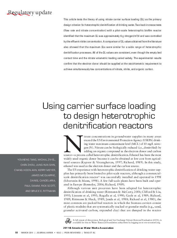 (PDF) Using carrier surface loading to design heterotrophic ...