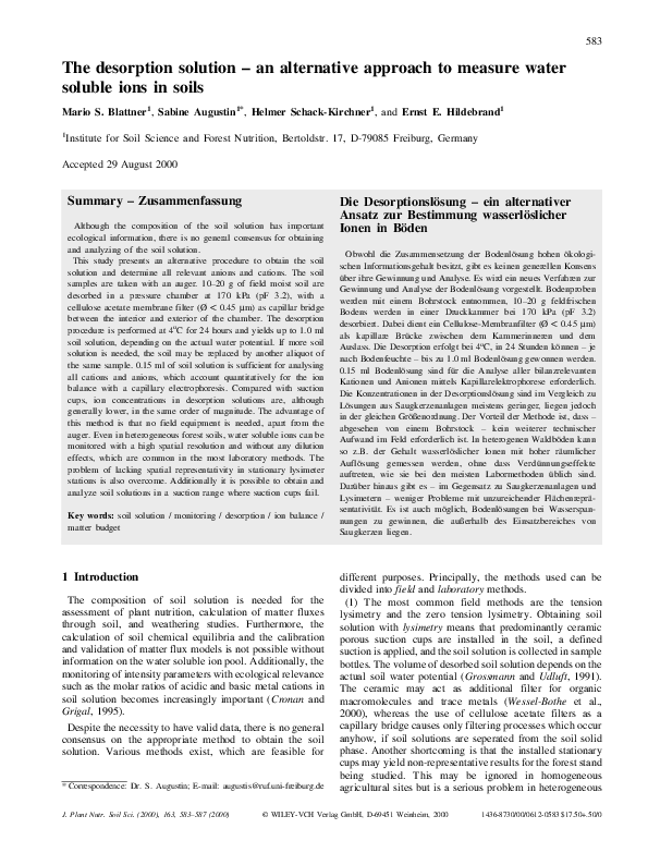 (PDF) The desorption solution — an alternative approach to measure ...