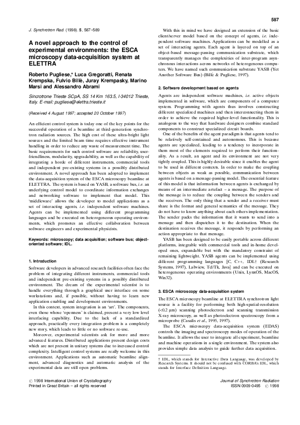 (PDF) A novel approach to the control of experimental environments: the ...
