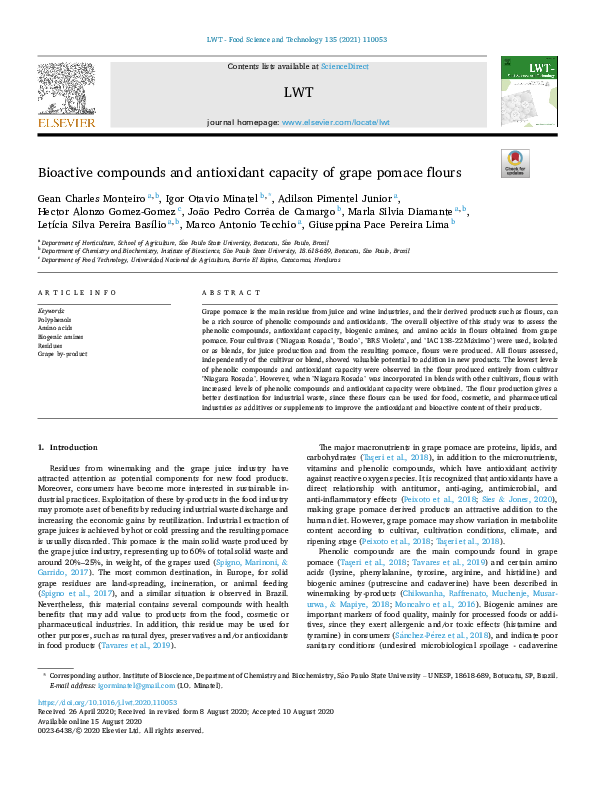 (PDF) Bioactive Compounds and Antioxidant Capacity of Exotic Fruits and ...