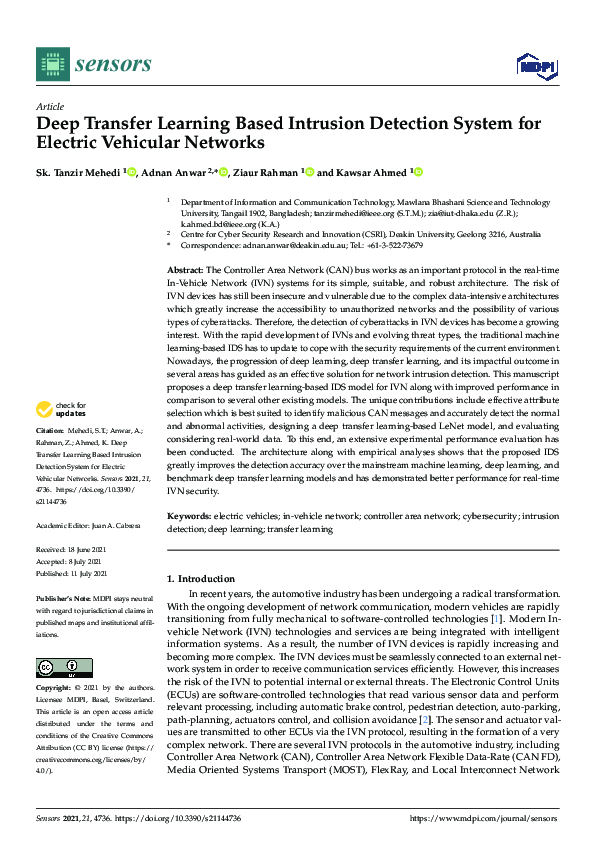 (PDF) Deep Transfer Learning Based Intrusion Detection System for ...