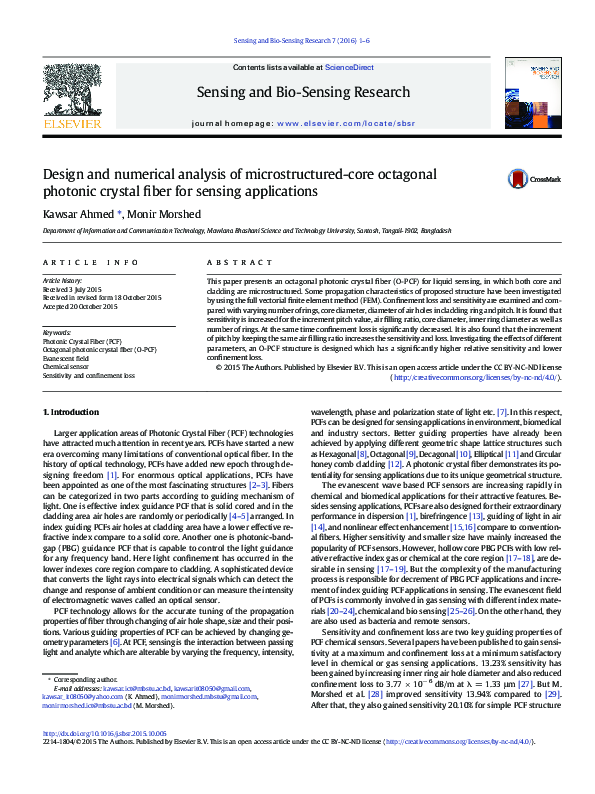 (PDF) Design and numerical analysis of microstructured-core octagonal ...