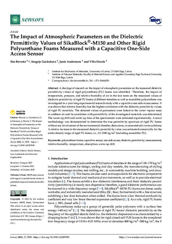 (PDF) The Impact of Atmospheric Parameters on the Dielectric ...