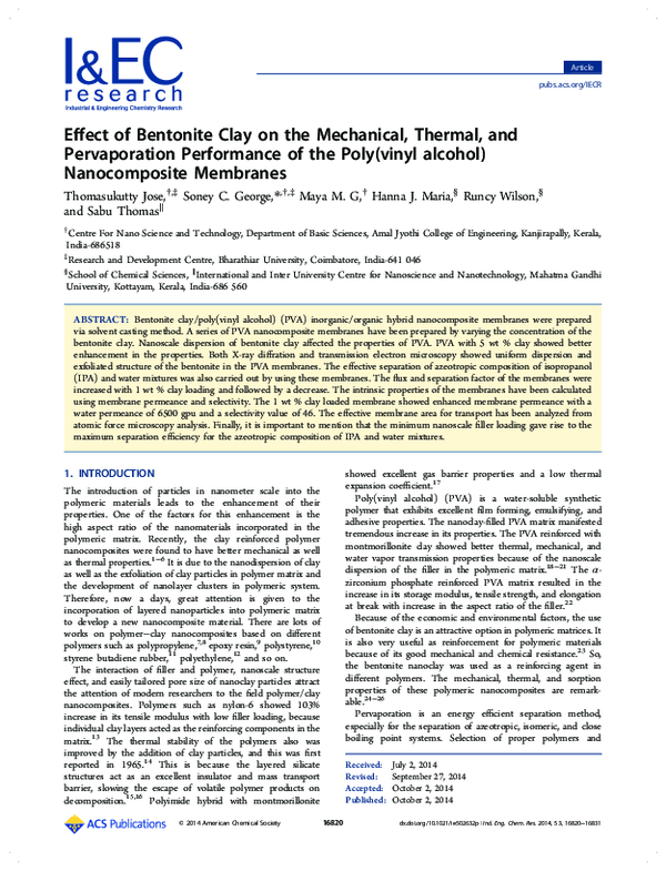 (PDF) Effect of Bentonite Clay on the Mechanical, Thermal, and ...