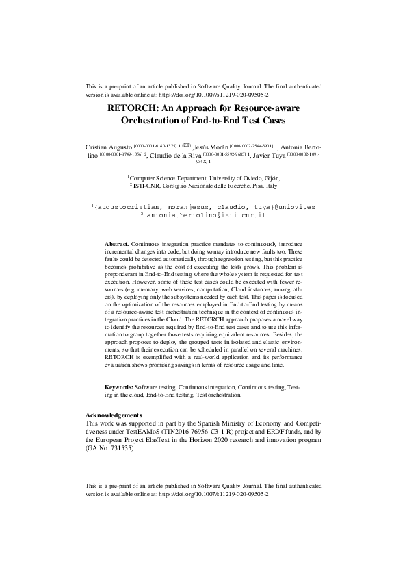 (PDF) RETORCH: an approach for resource-aware orchestration of end-to ...