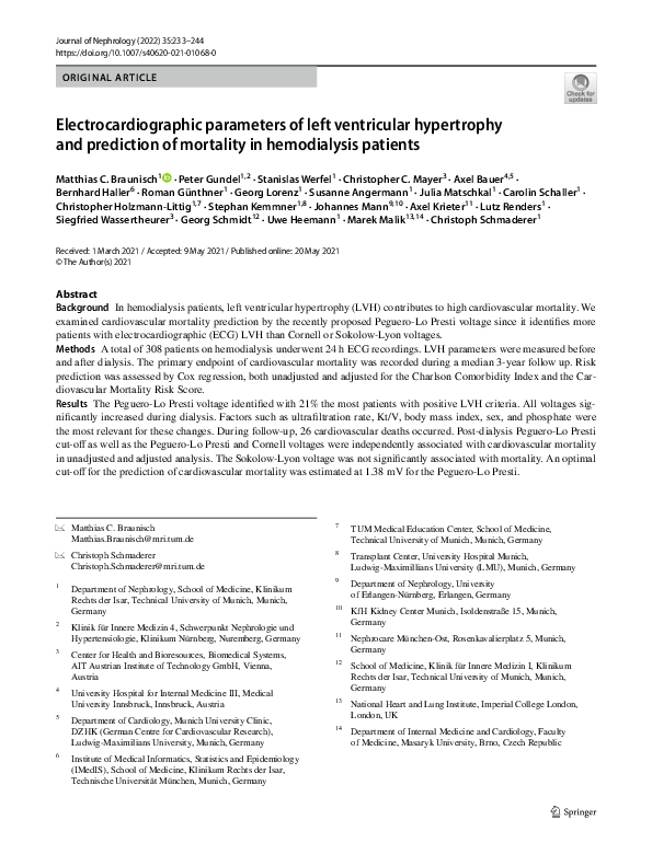 (PDF) Electrocardiographic parameters of left ventricular hypertrophy ...