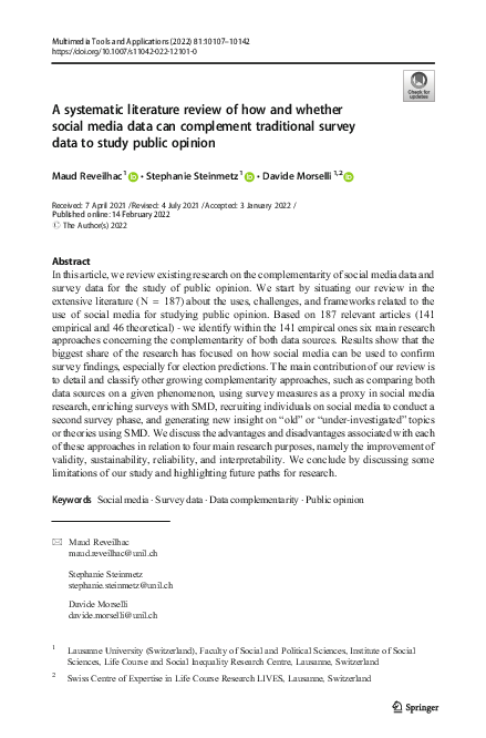 (PDF) A systematic literature review of how and whether social media ...
