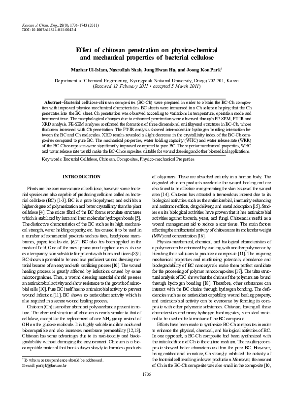 (PDF) Effect of chitosan penetration on physico-chemical and mechanical ...