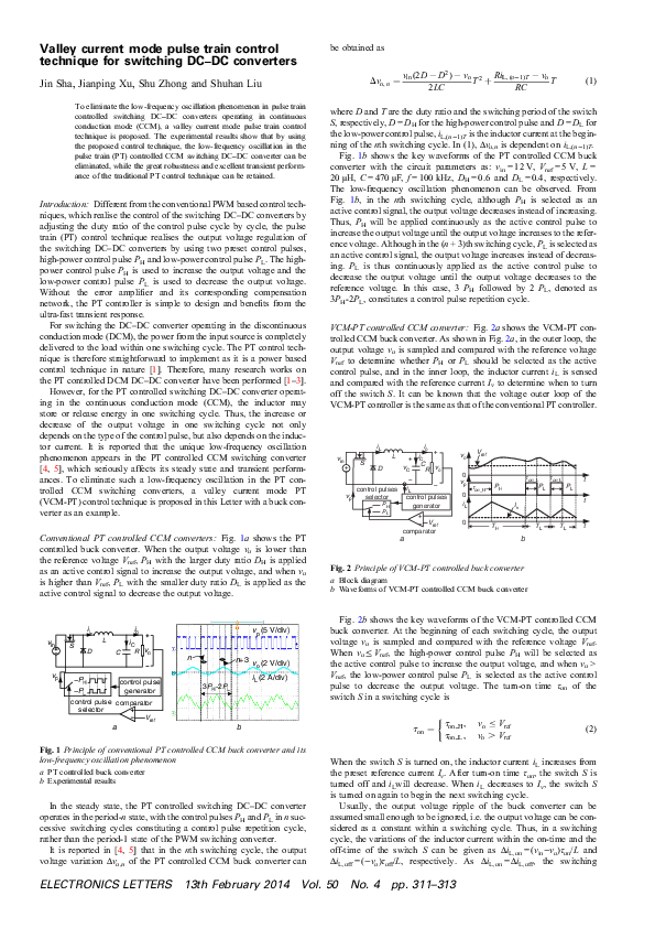 (PDF) Valley current mode pulse train control technique for switching ...