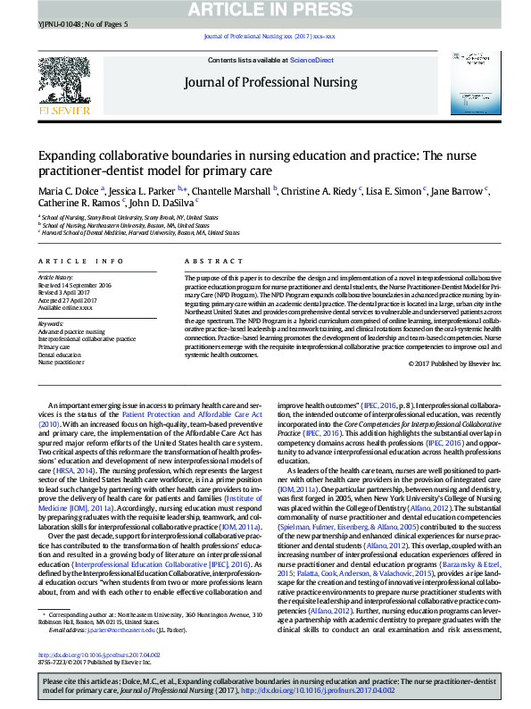 (PDF) Expanding collaborative boundaries in nursing education and