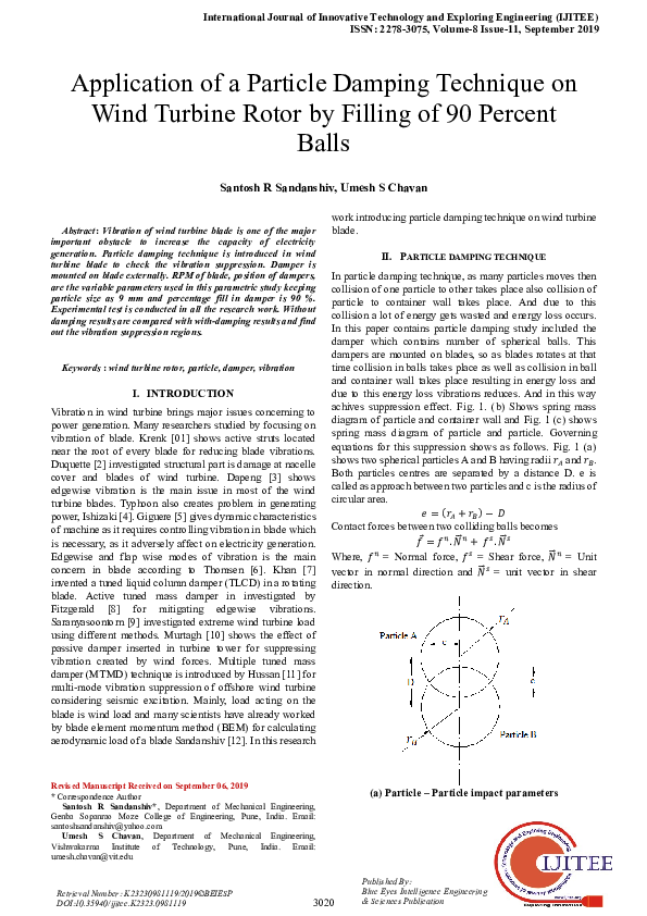 (PDF) Application of a Particle Damping Technique on Wind Turbine Rotor ...