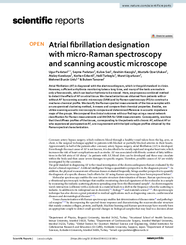 (PDF) Atrial fibrillation designation with micro-Raman spectroscopy and ...