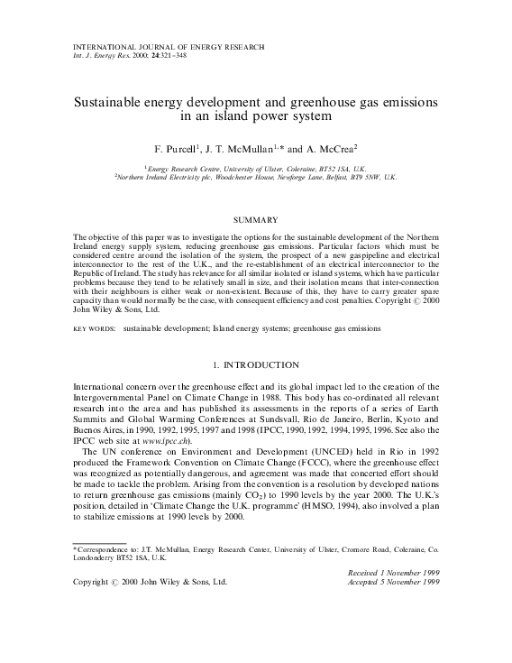 (PDF) Sustainable energy development and greenhouse gas emissions in an ...
