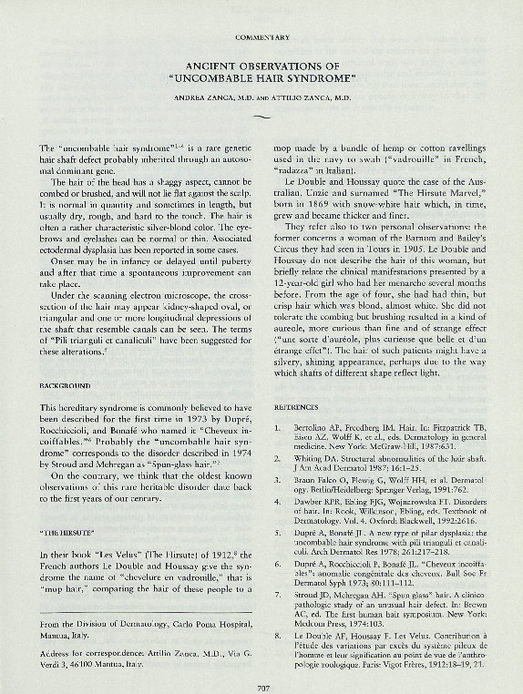 PDF Ancient Observations Of Uncombable Hair Syndrome Andrea Zanca pdf-ancient-observations-of-uncombable-hair-syndrome-andrea-zanca