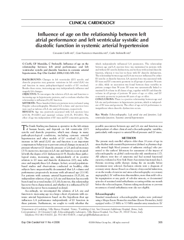 (PDF) Influence of age on the relationship between left atrial ...