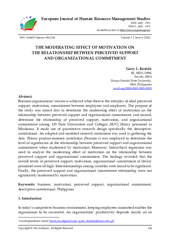 (PDF) European Journal of Human Resource Management Studies