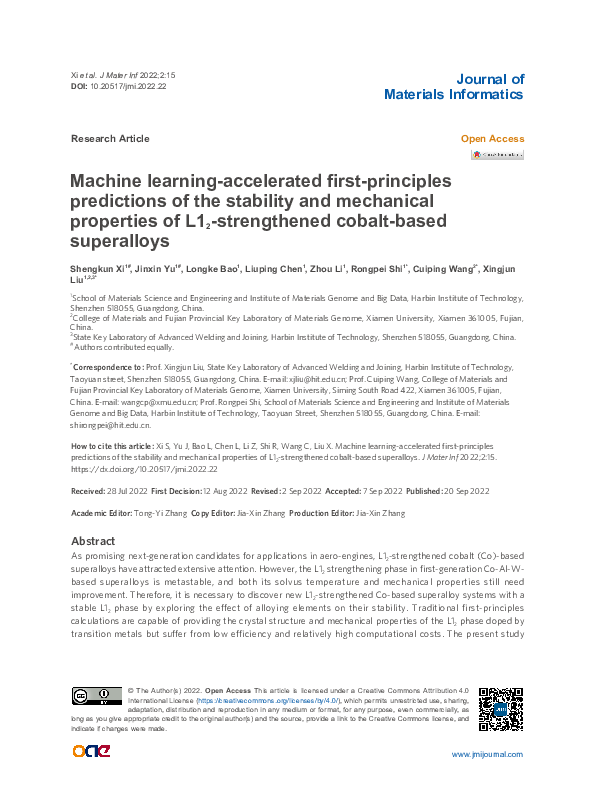 (PDF) Machine learningaccelerated firstprinciples predictions of the