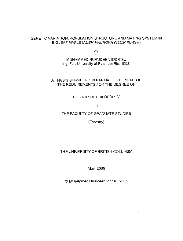 (PDF) Genetic variation, population structure, and mating system in ...