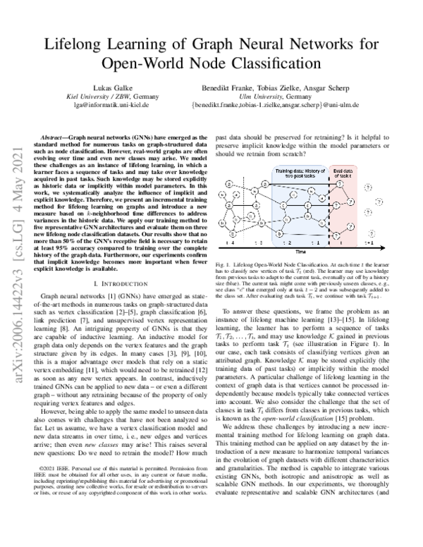 (PDF) Lifelong Learning of Graph Neural Networks for Open-World Node ...