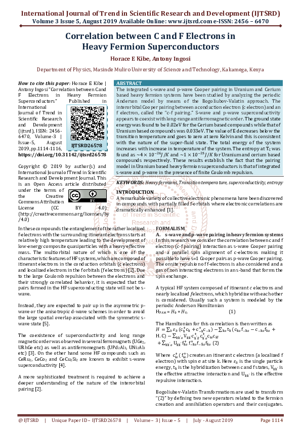 (PDF) Correlation between C and F Electrons in Heavy Fermion ...