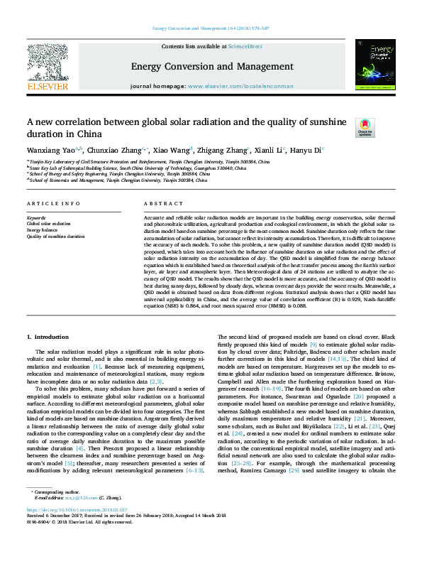 (PDF) A new correlation between global solar radiation and the quality ...