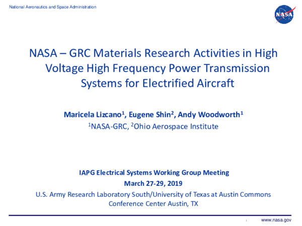 (PDF) NASA - GRC Materials Research Activities in High Voltage High ...