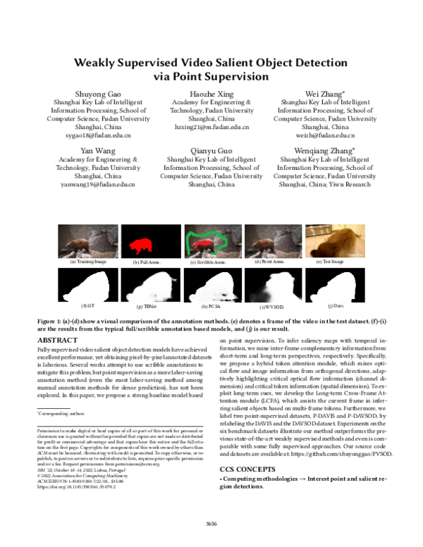 (PDF) Weakly Supervised Video Salient Object Detection via Point ...
