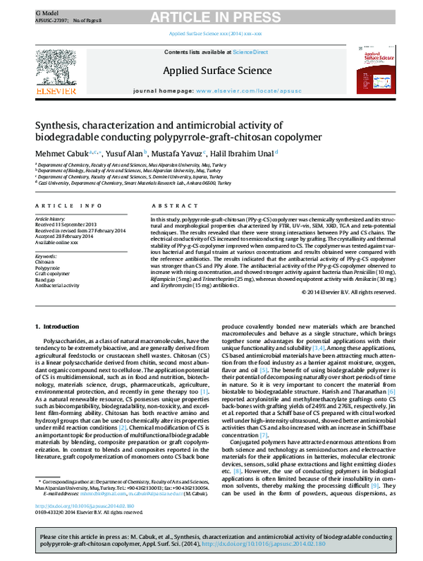 (PDF) Synthesis, characterization and antimicrobial activities of novel ...