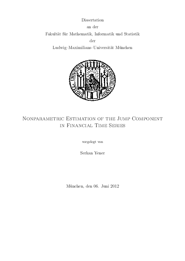 (PDF) Nonparametric Estimation of the Jump Component in Financial Time ...