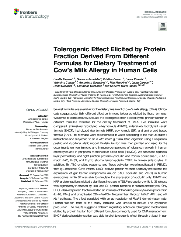 (PDF) Tolerogenic Effect Elicited by Protein Fraction Derived From ...