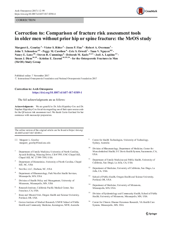 (PDF) Correction to: Comparison of fracture risk assessment tools in ...