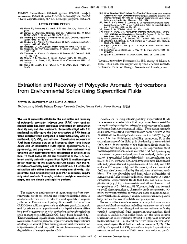 (PDF) Extraction and recovery of polycyclic aromatic hydrocarbons from ...