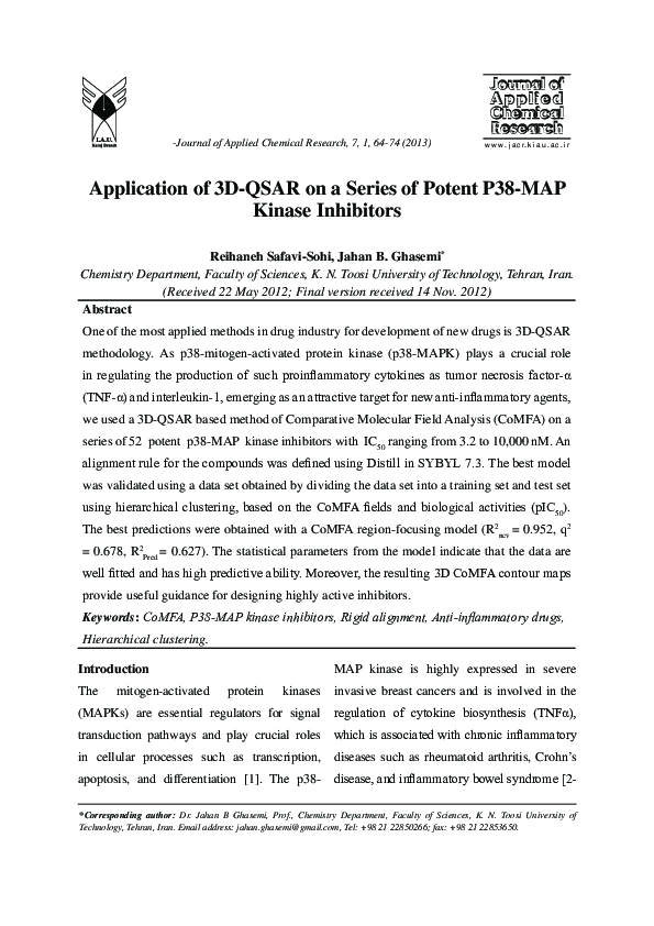 PDF Application of 3D QSAR on - Mini Magick20221207 1 17ku4a1 