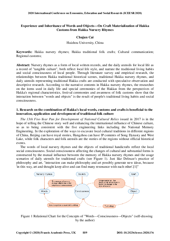 (PDF) Experience and Inheritance of Words and Objects—On Craft ...