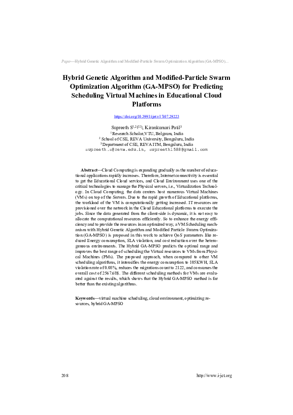(PDF) Paper-Hybrid Genetic Algorithm and Modified-Particle Swarm ...