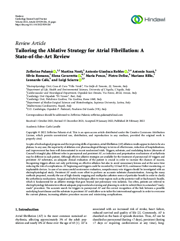 (PDF) Tailoring the Ablative Strategy for Atrial Fibrillation: A State ...