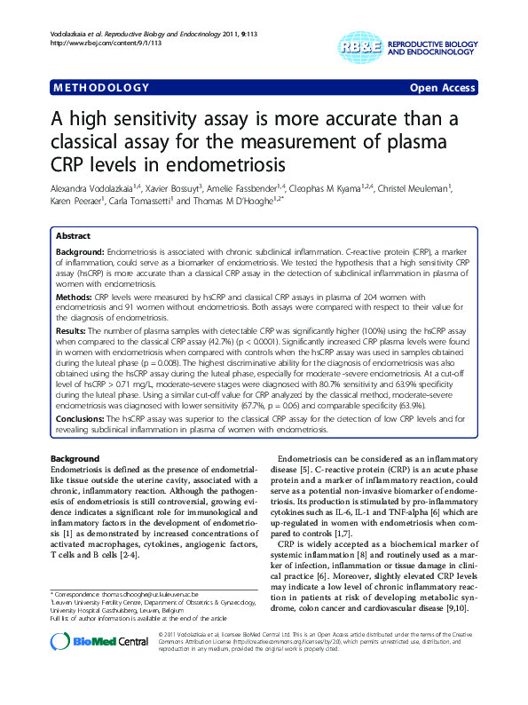 (PDF) A high sensitivity assay is more accurate than a classical assay ...