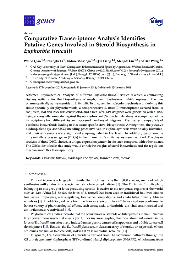 (PDF) Comparative Transcriptome Analysis Identifies Putative Genes ...