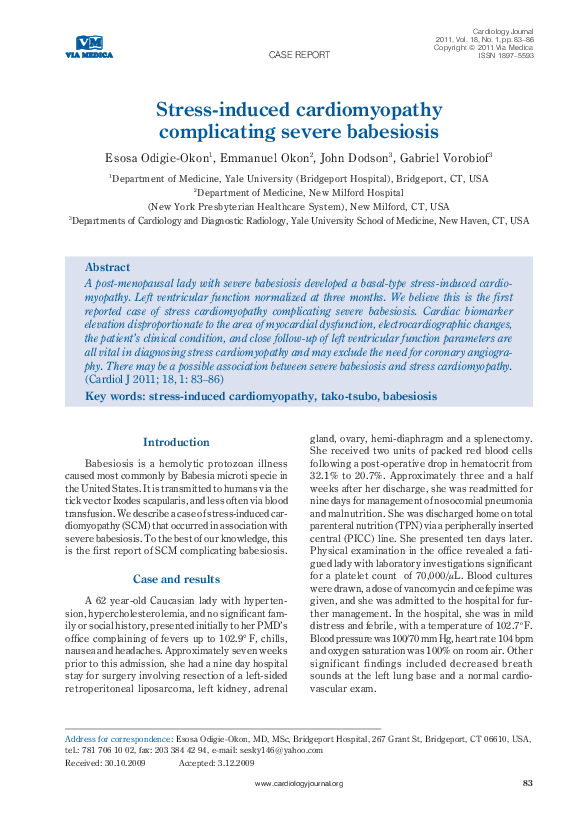 (PDF) 83 CASE REPORT Cardiology Journal