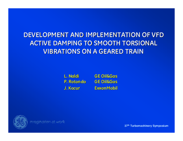 (PDF) Development and Implementation of VFD Active Damping to Smooth ...