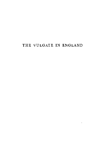 PDF) History of the vulgate in england- H. H. Glunz