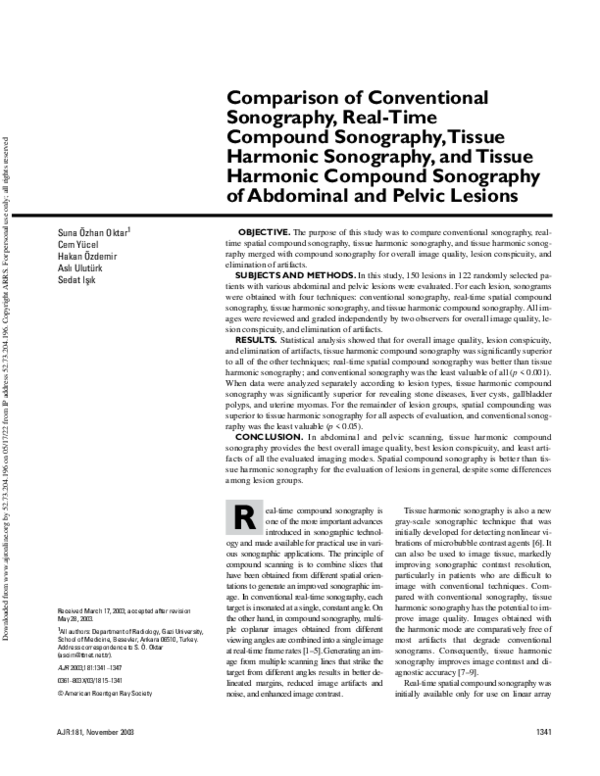 (PDF) Comparison of Conventional Sonography, Real-Time Compound ...