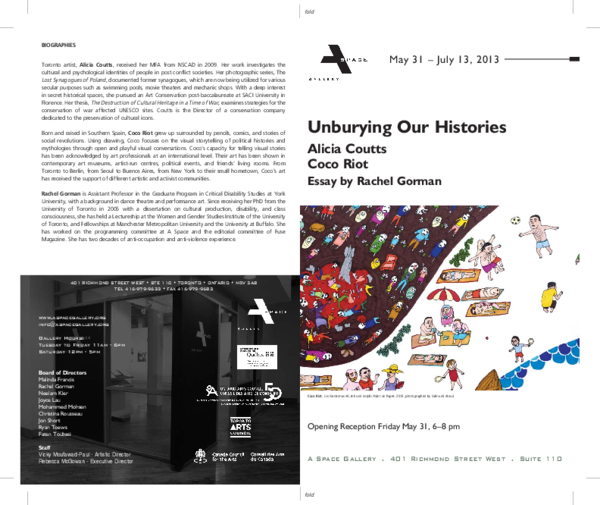 Unburying Our Histories