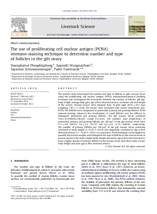 (PDF) The use of proliferating cell nuclear antigen (PCNA) immuno ...