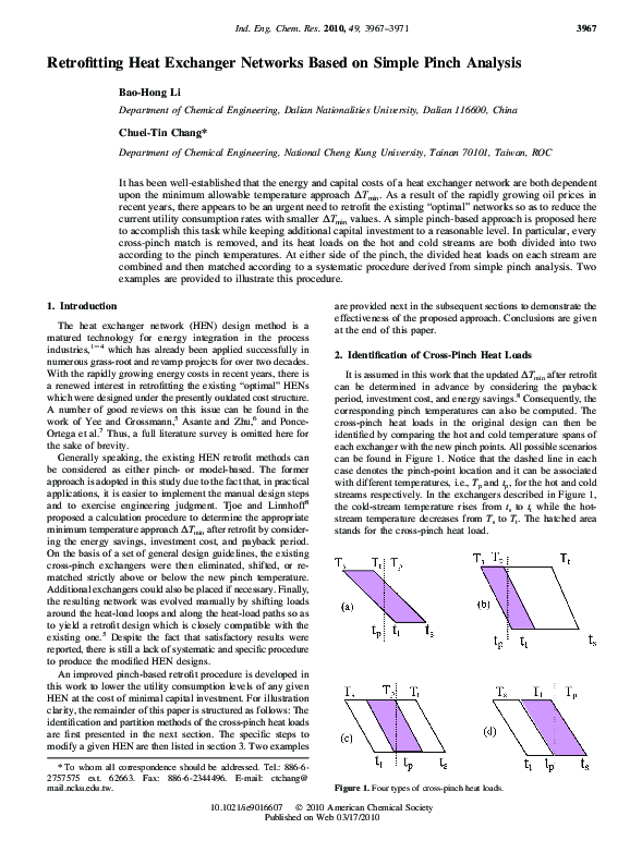 (PDF) Retrofitting Heat Exchanger Networks Based on Simple Pinch Analysis