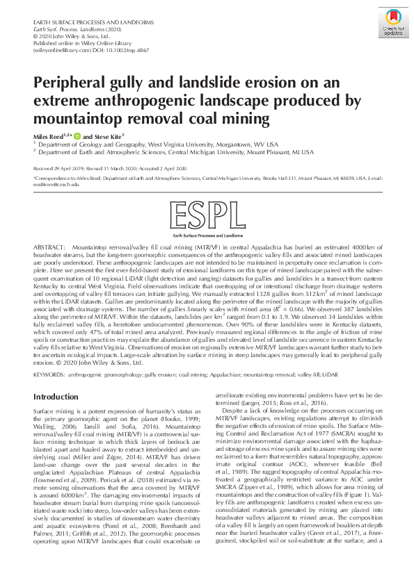 (PDF) Peripheral gully and landslide erosion on an extreme ...