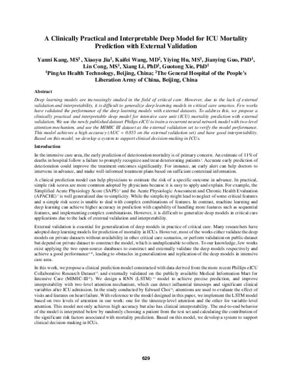 (PDF) A Clinically Practical and Interpretable Deep Model for ICU ...