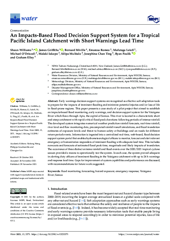 (PDF) An Impacts-Based Flood Decision Support System for a Tropical ...