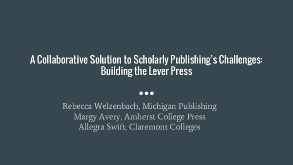 (PDF) A Collaborative Solution to Scholarly Publishing’s Challenges ...