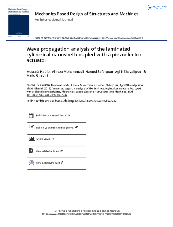 (PDF) Wave propagation analysis of the laminated cylindrical nanoshell ...